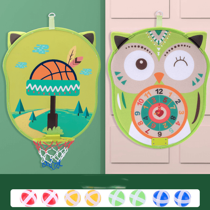 Children'S Dart Board Target Sticky Ball Throwing Toy - MRSLM