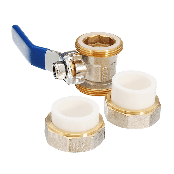 TMOK 3/4" 1" 1-1/4" PPR Brass Ball Valve Heat Fusion Double Union Socket Plumbing Fitting - MRSLM