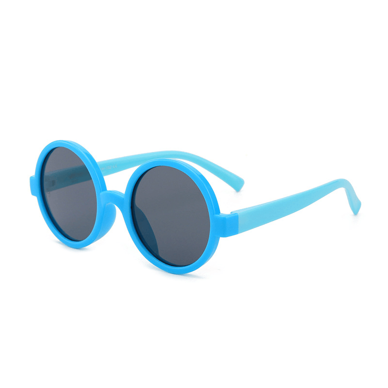 Fashion round Frame Silicone Children'S Polarized Sunglasses Anti-Ultraviolet Children'S Sunglasses Sun Visor - MRSLM