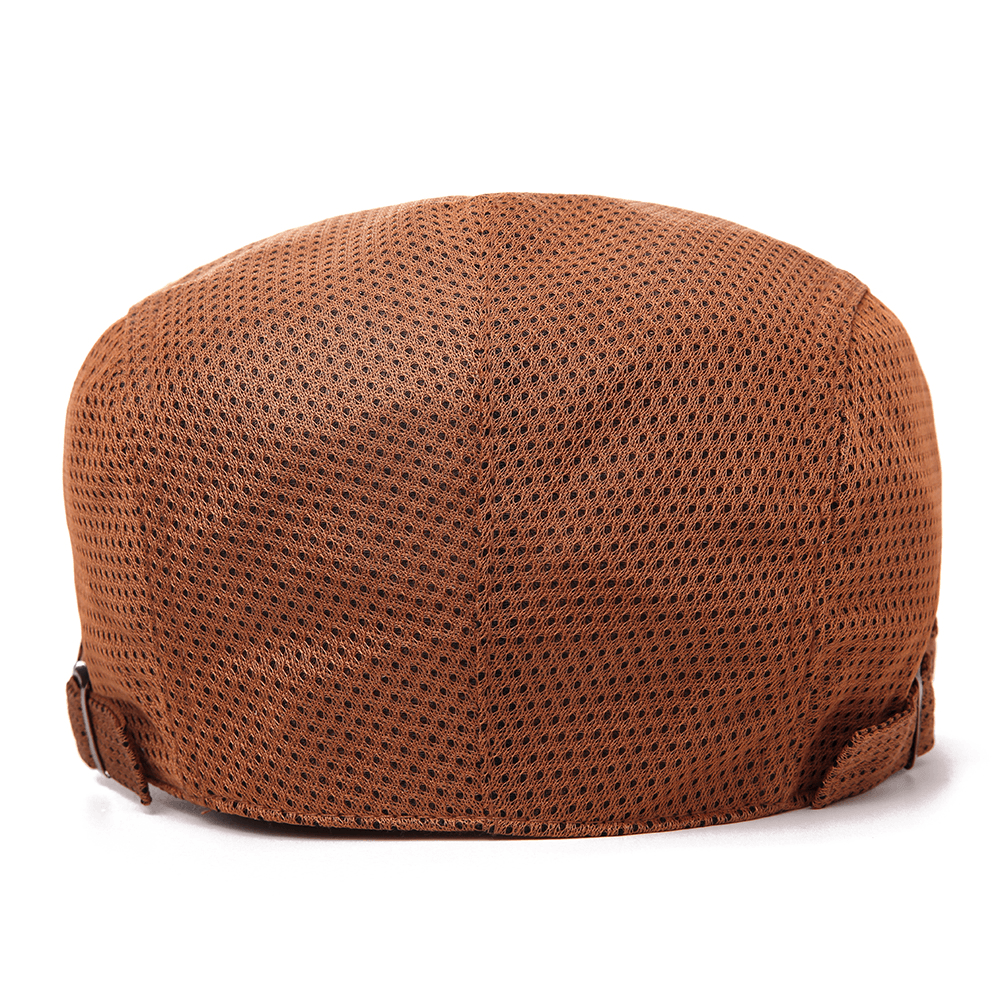 Men Polyester Mesh Breathable Beret Hat Ivy Newsboy Caps - MRSLM