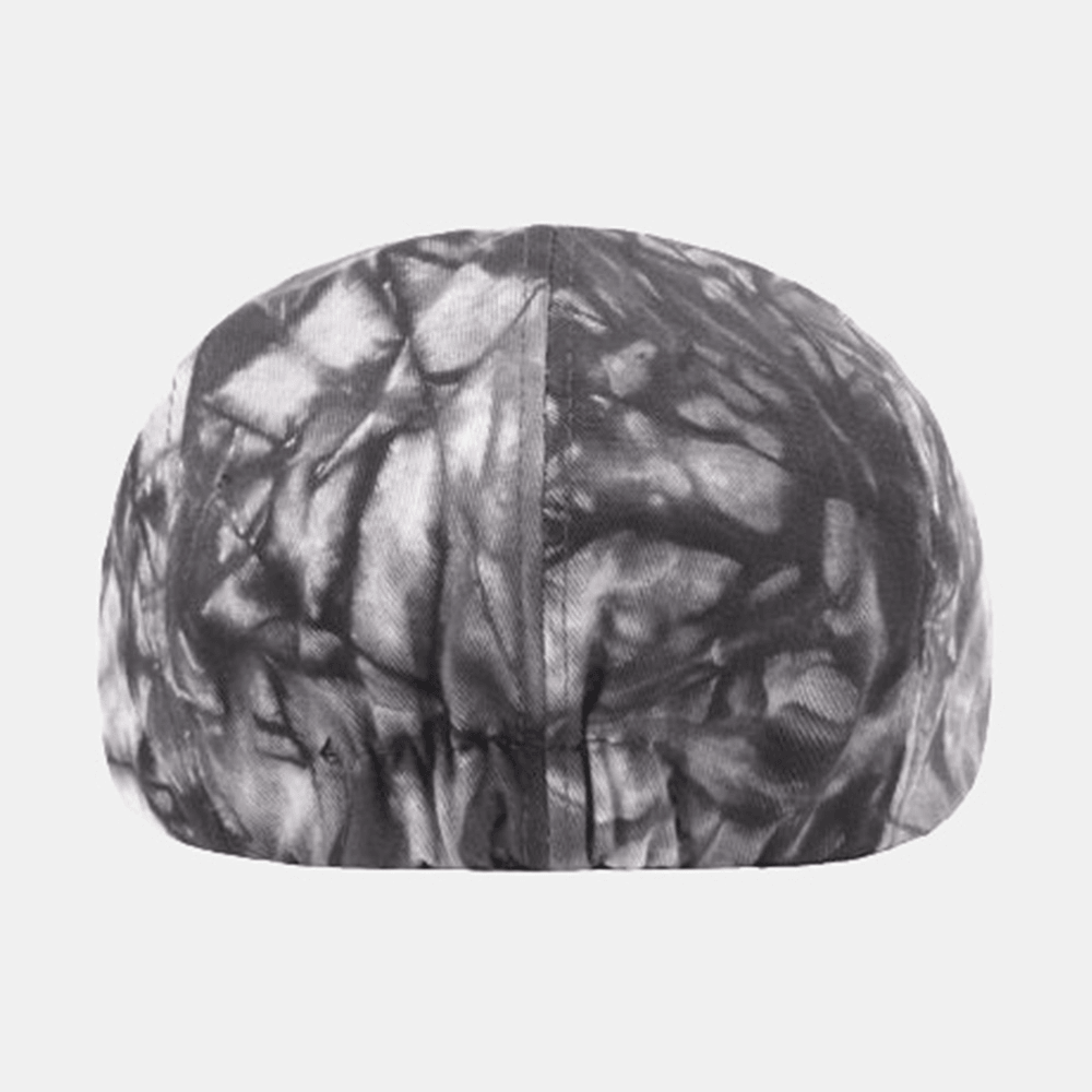 Men Cotton Ink Painting Octagonal Hat Chinese Style Retro Short Brim Berets Painter Cap Newsboy Hat - MRSLM