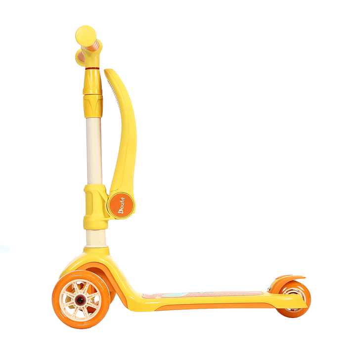 DOUFIT SC-01 Kick Scooter for Kids with Seat Scooter Light up 3 Wheels with Adjustable Handlebar for Boys & Girls Ages 2-6 - MRSLM