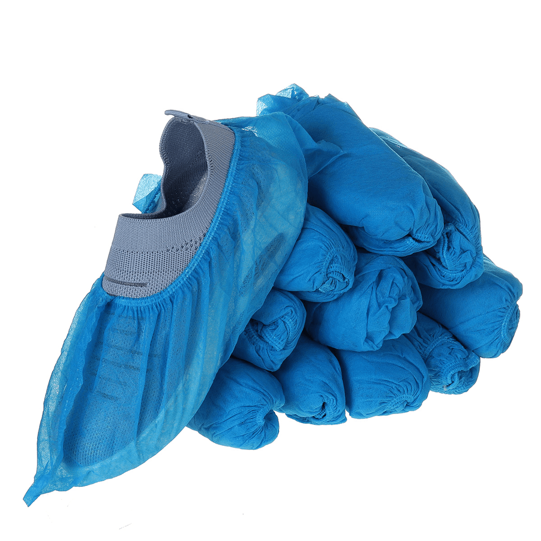 100 Pcs Disposable Shoe Covers Workplace Indoor Non-Slip Overshoes Boots Cover - MRSLM