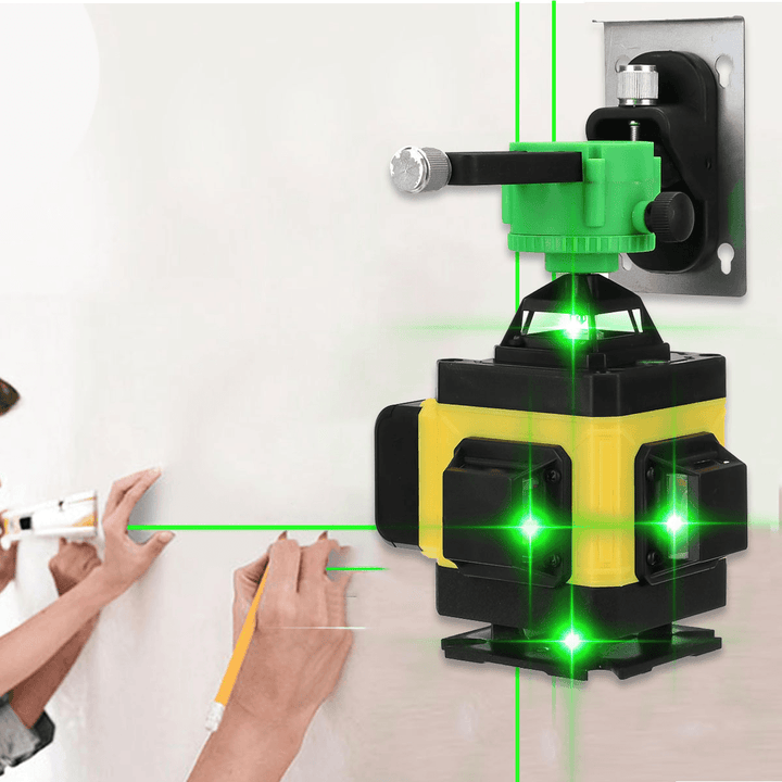 16/12/8 Line 360° 4D Horizontal Vertical Cross Green Light Laser Level Self-Leveling Measure Super Powerful Laser Beam - MRSLM