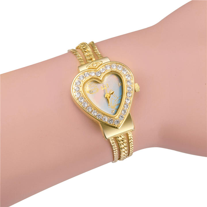 ASJ Fashion Heart-Shaped Women Quartz Watch Bracelet Wristwatch - MRSLM