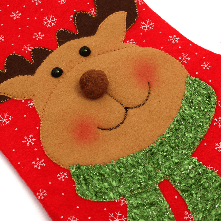 Christmas Santa Clau Snowman Elk Stockings Hanging Gift Bag Christmas Party Deocration - MRSLM