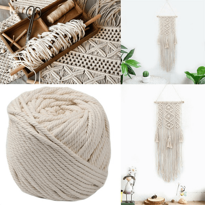 6/8/10/12Mm Diameter Cotton Rope Macrame Cord Art Craft Twisted String for DIY Handmade Tying Thread Cord - MRSLM