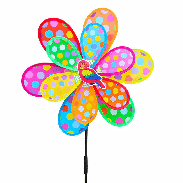 Cartoon Pattern Plastic Double-Layer Windmill - MRSLM