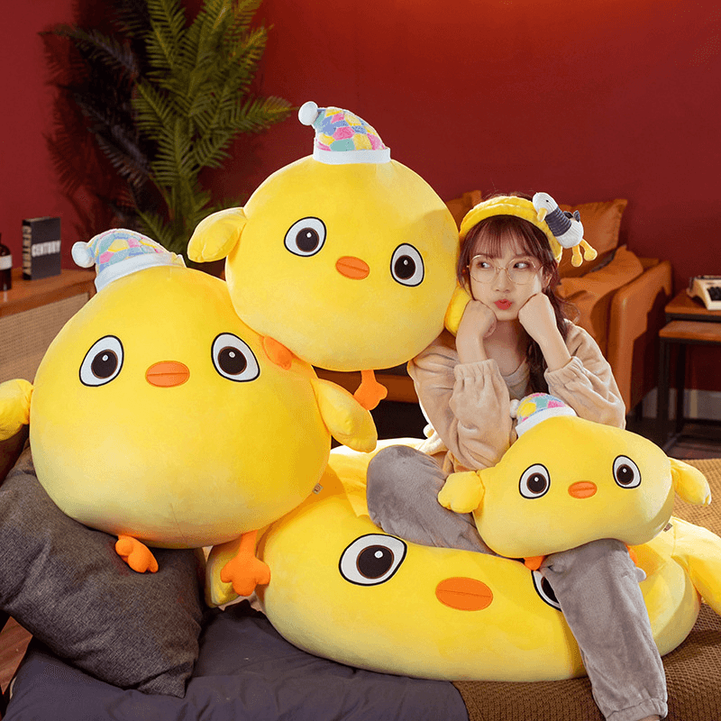 Soft Little Yellow Chicken Doll Sleeping Chicken Doll Plush Toy Accompany Sleeping Pillow Cartoon Children'S Gift - MRSLM