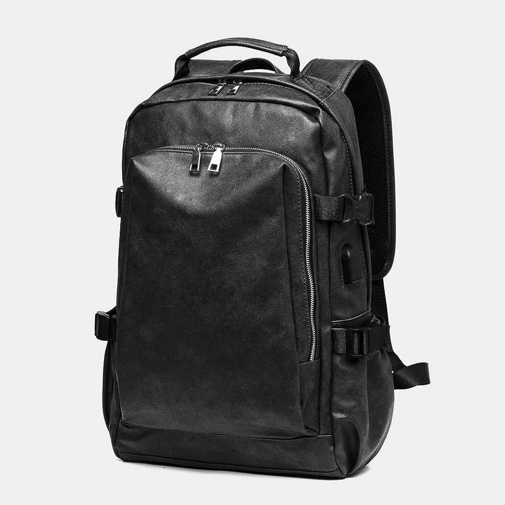 Men Leisure Retro USB Charging Multifunctional Backpack - MRSLM