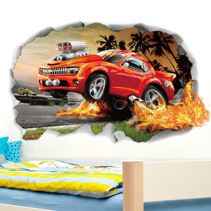 Miico 3D Creative PVC Wall Stickers Home Decor Mural Art Removable Car Wall Decals - MRSLM