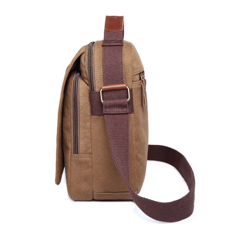 Men Canvas Handbag Ipad Bag Outdoor Crossbody Bag - MRSLM