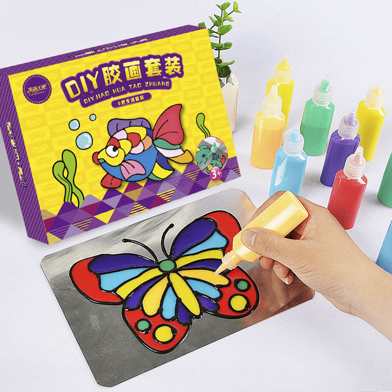 Children'S Handmade Diy Glue Painting Set - MRSLM