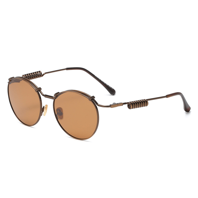 Retro Style Circular Polarized Women'S Fashion Spring Temples - MRSLM