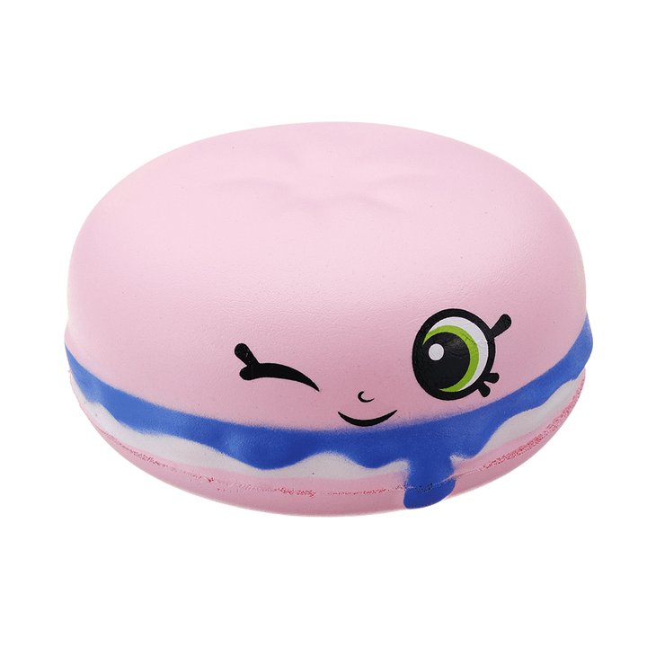 Meistoyland Squishy Burger Bread Soft Slow Rising Bun Kawaii Cartoon Toy Squeeze - MRSLM