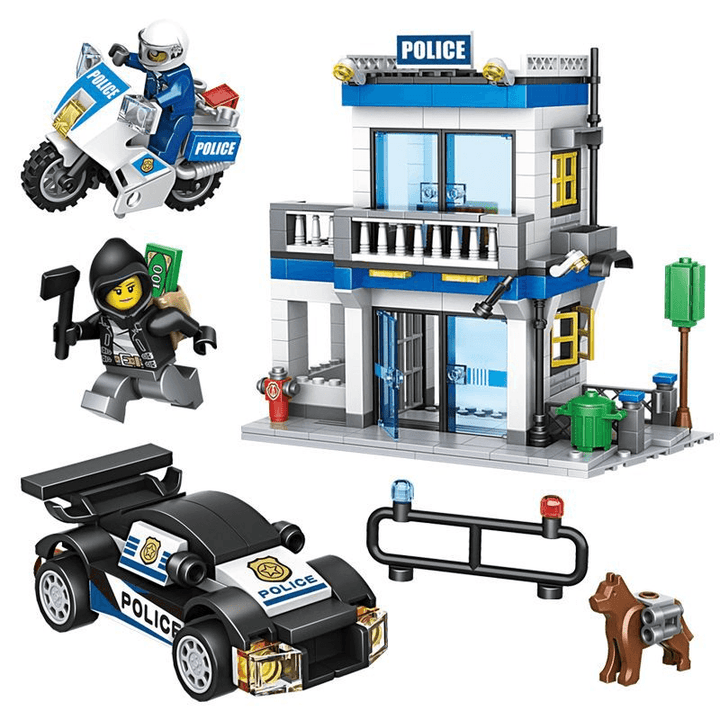 City Police Series Building Blocks Police Station Set - MRSLM