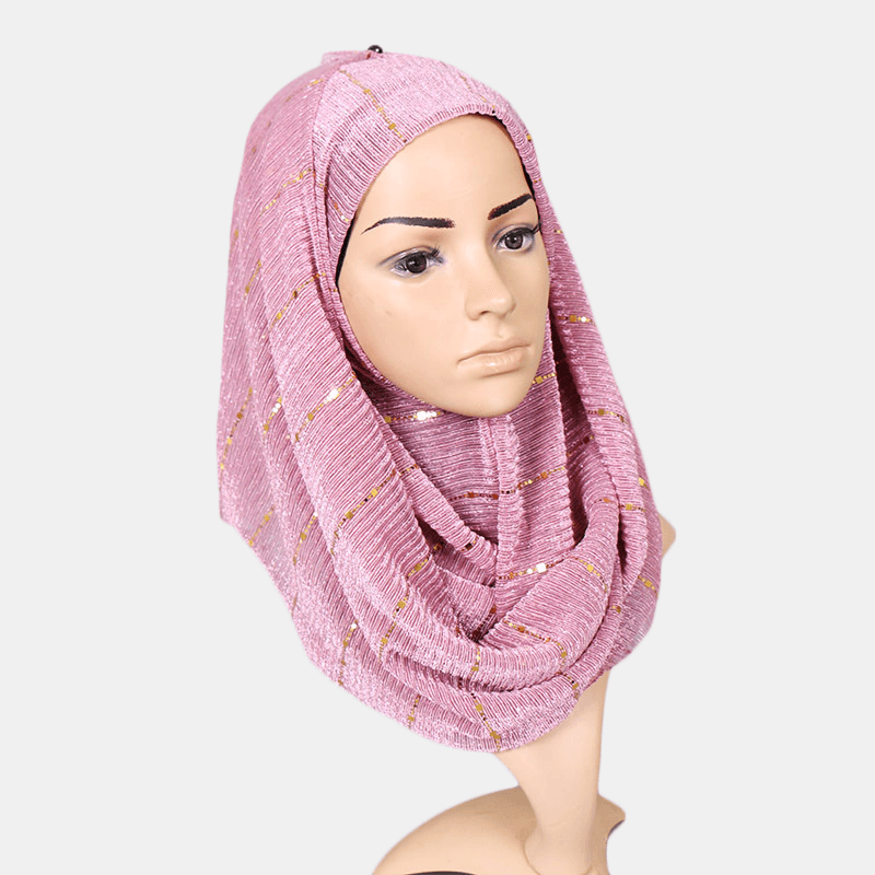 Women Wicked Sequined Headband Scarf Arabian Shawl - MRSLM