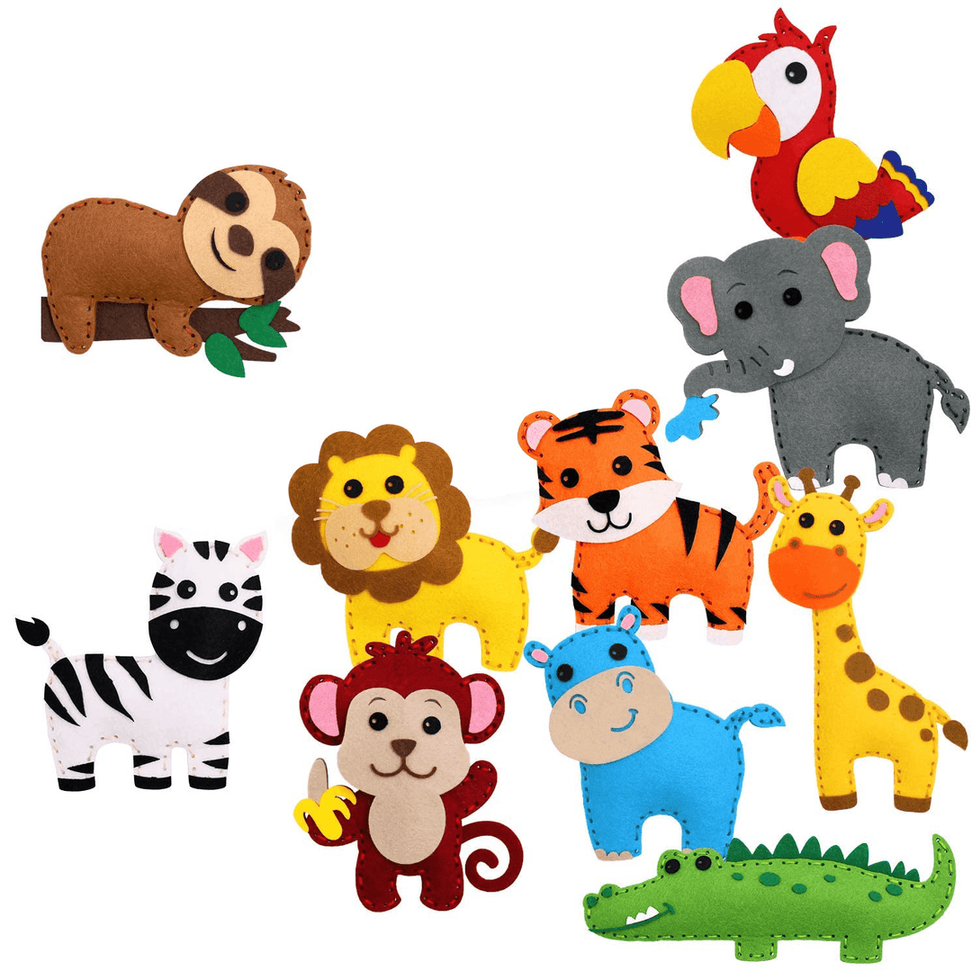 Children'S Small Animal Educational Handmade Toys, Felt Cloth Sewing Creative Toys, DIY Homemade Toy Set - MRSLM