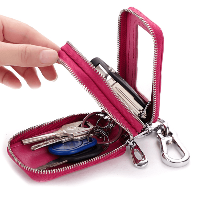 Genuine Leather Key Case Crocodile Pattern Car Key Holder Key Bag for Women Men - MRSLM