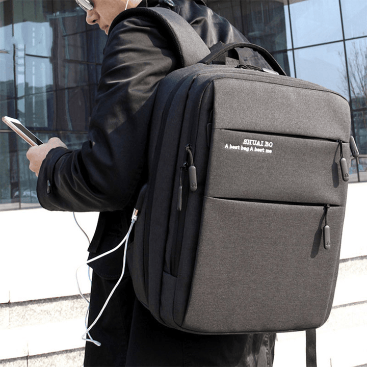 Men Large Capacity USB Outdoor Travel Backpack - MRSLM