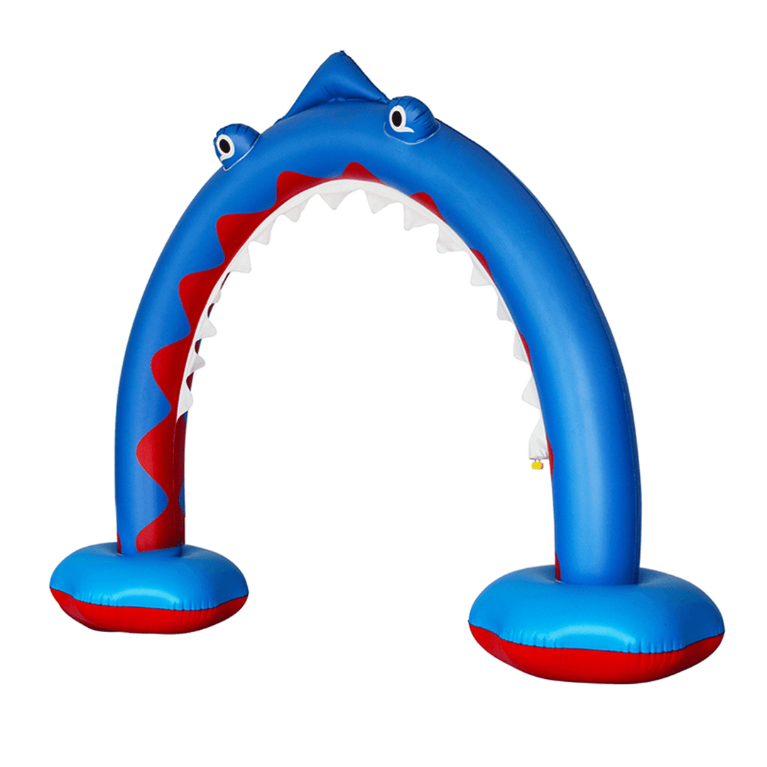 Inflatable Arch Sprinkler Shark Shape Kids Fun Water Spray Summer Garden Yard Water Sport Equipment - MRSLM