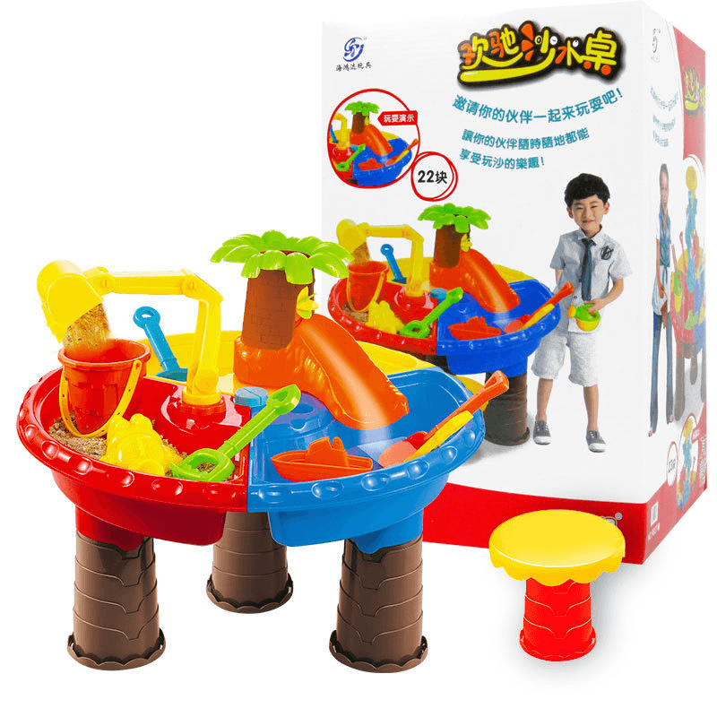 Children'S Boys Outdoor Large Beach Play Sand Table Set Girls Indoor Digging Sand and Water Toys and Equipment - MRSLM