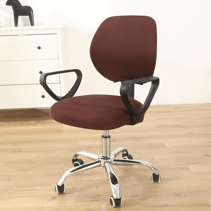 Elastic Swivel Computer Chair Seat Back Cover Office Armchair Decor Protector - MRSLM