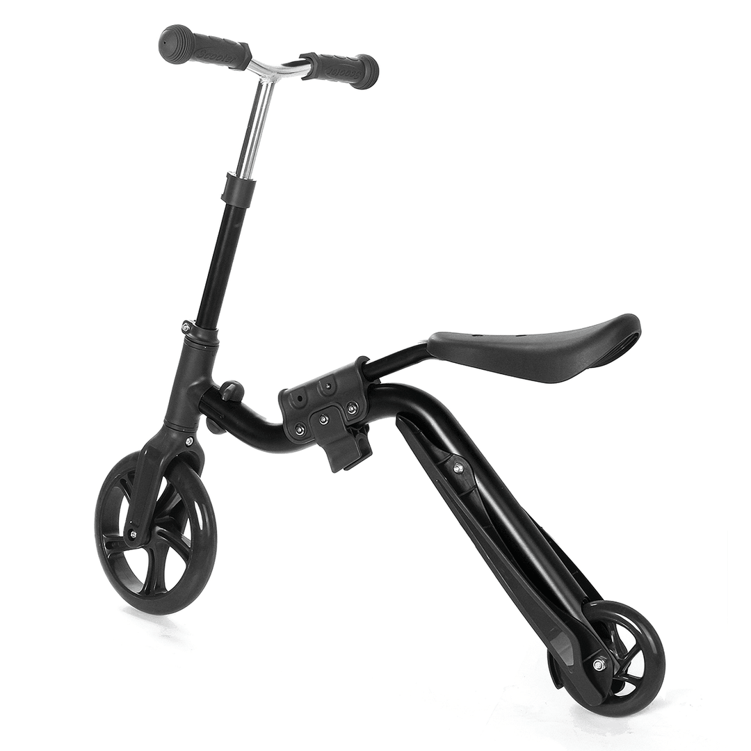 2 in 1 2 Wheels Kids Scooter Adjustable Seat Junior Walker Baby Balance Bike Toddler Bicycle for Balance Sports Training for 2-6 Years Old - MRSLM