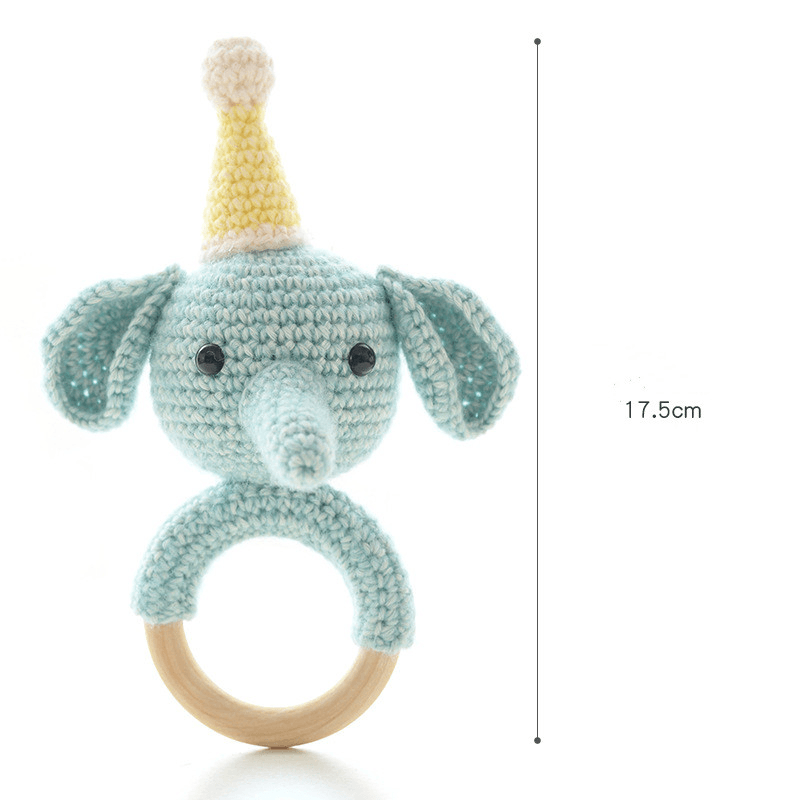 Wool Hand-Knitted Baby Rattle Crochet Diy Material Package - MRSLM