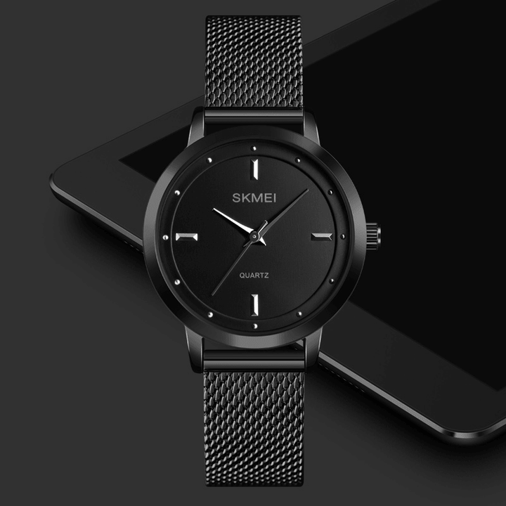 SKEMI 1528 Stainless Steel Strap Casual Style Waterproof Fashion Women Wristwatches Quartz Watch - MRSLM