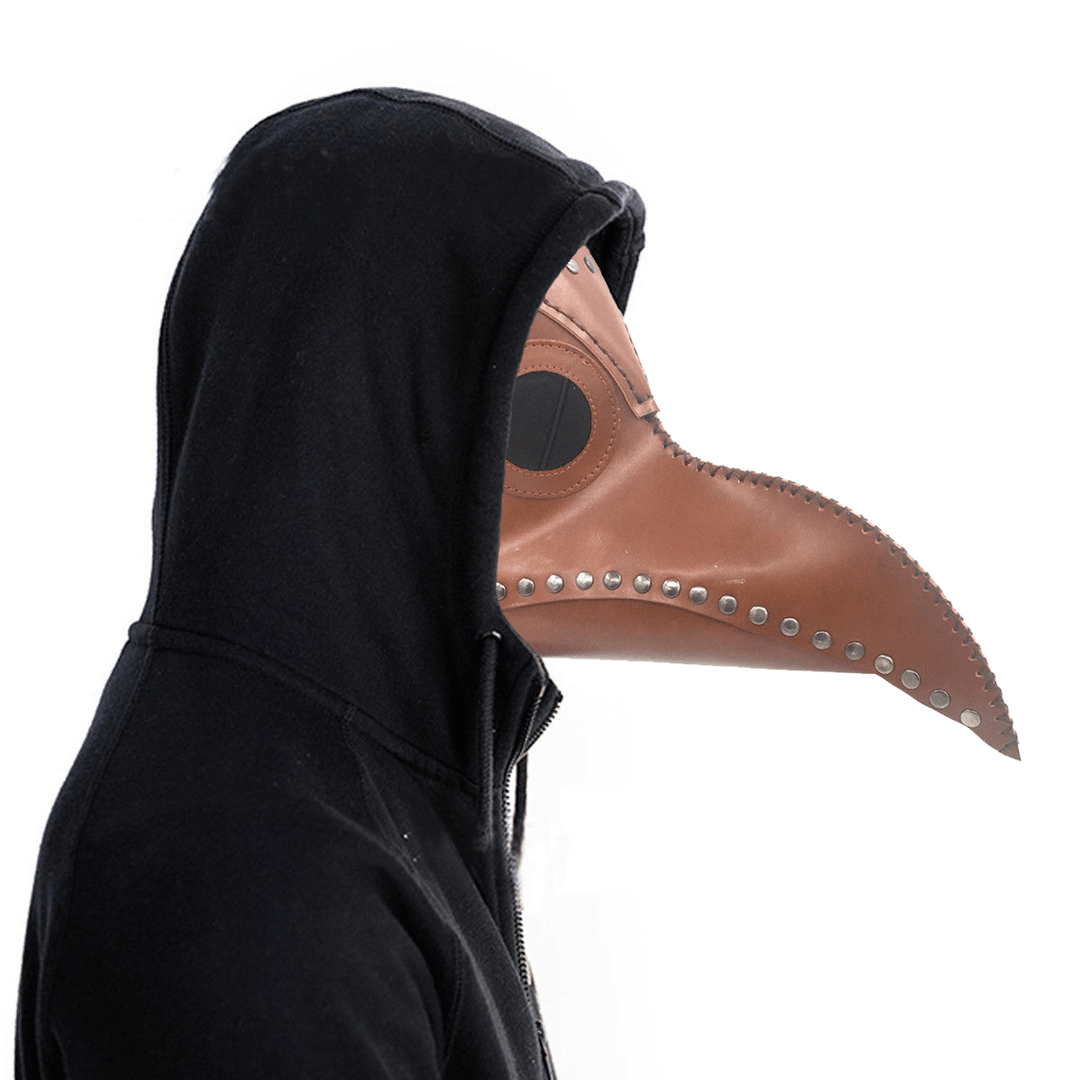 Steampunk Bird Beak Mask Retro Rivet Cosplay Leather Halloween - MRSLM