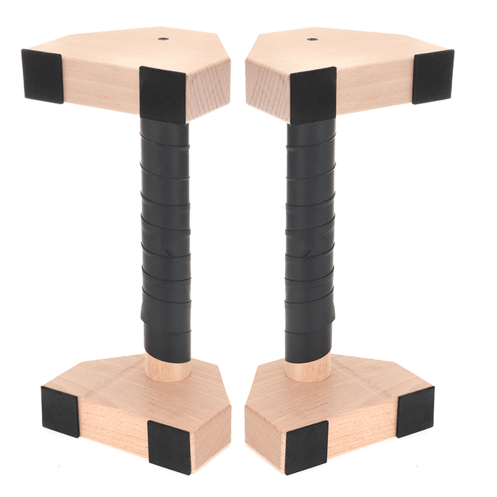 1 Pair Wood Push-Up Bars Calisthenics Gymnastics Parallettes Handstand Fitness Sport - MRSLM