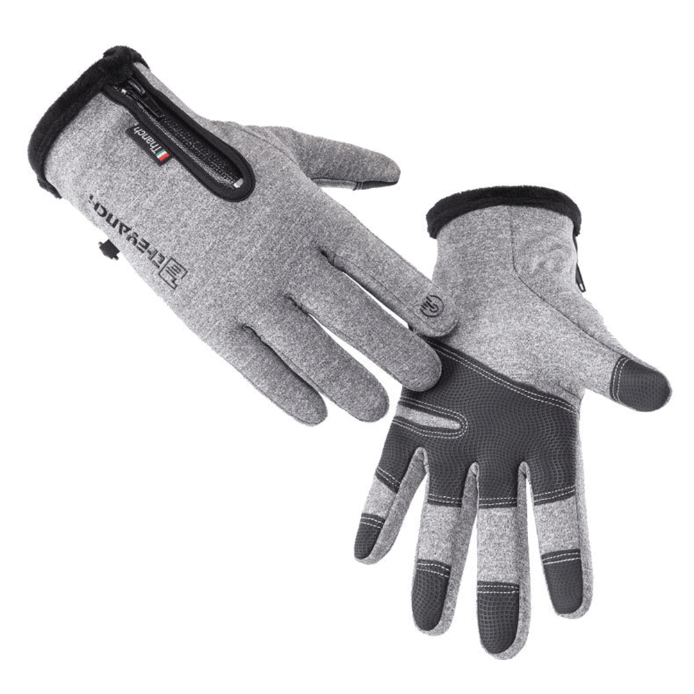 Unisex Waterproof Cycling Gloves plus Velvet Warm Fitness Motorcycle Glove - MRSLM