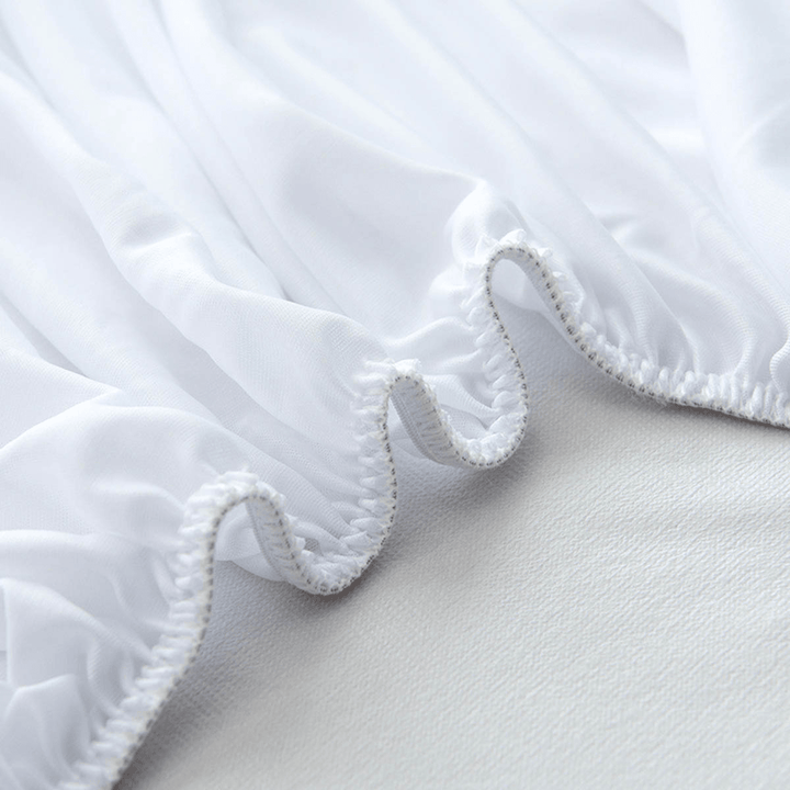 Waterproof Bed Fitted Sheet Cotton Terry Fabric Waterproof Breathable Bed Sheet with Elastic White Terry Mattress Cover Sheet - MRSLM