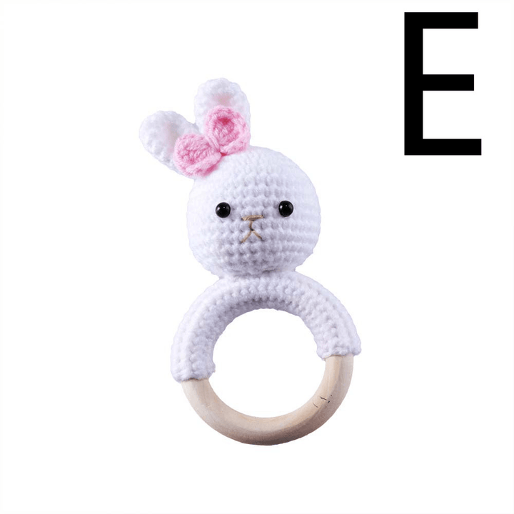 Baby Knitted Rattle Bell Ring Sounding Rattle Toy - MRSLM