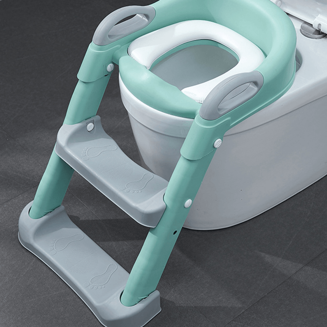 Toddler Toilet Soft Chair Potty Training Seat with Step Stool Ladder Step up Training Small Household Chair Supplies - MRSLM