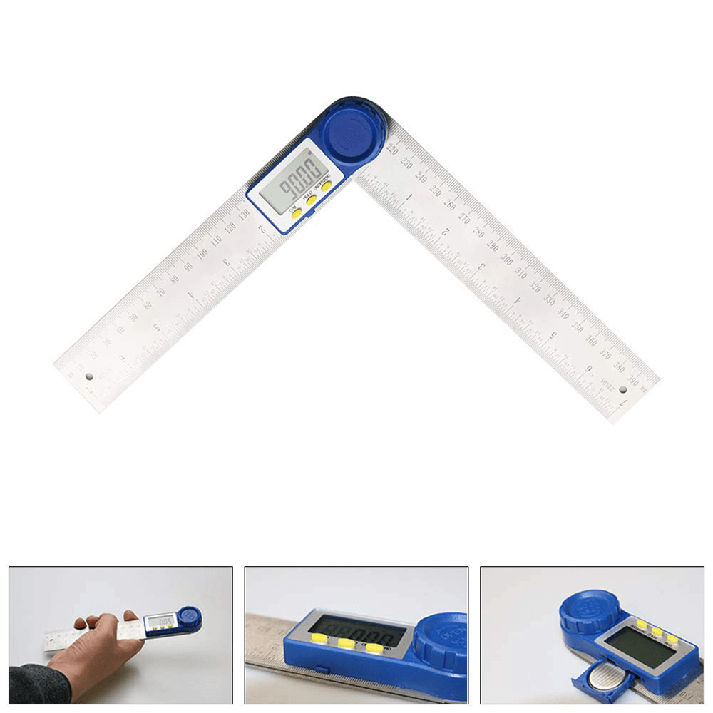 Digital Protractor 200Mm 7 Inch Digital Angle Finder Protractor Ruler Meter Inclinometer Goniometer Level Electronic Angle Gauge - MRSLM