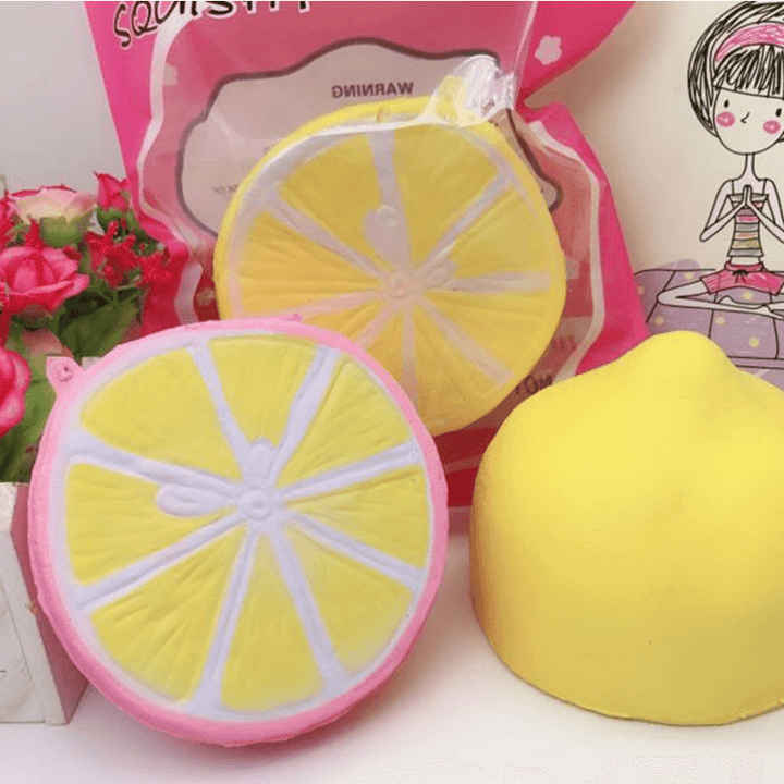 Squishy Half Lemon Soft Toy 10Cm Slow Rising with Original Packaging Birthday Festival Gift - MRSLM