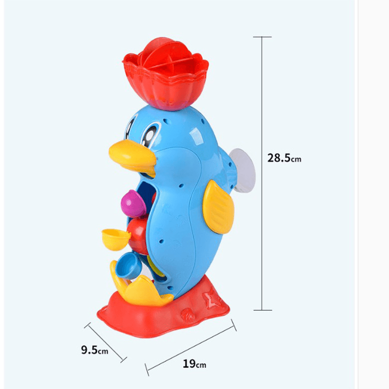 Children'S Bathroom Duck Playing in Water, Waterwheel and Spinning Toy - MRSLM