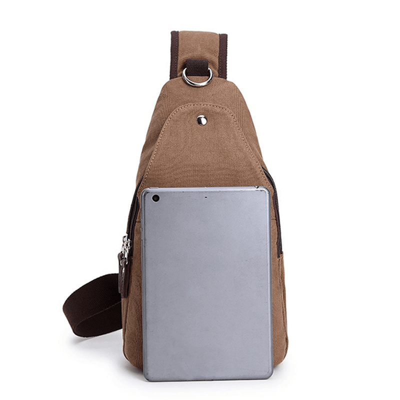 Vintage Canvas Casual Outdoor Travel Chest Bag - MRSLM