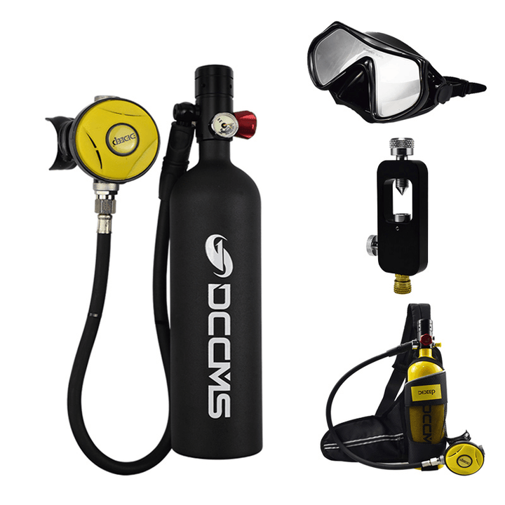 DCCMS 6Pcs/Set 1L Mini Scuba Diving Oxygen Tank Divers Leisure Spare Oxygen Portable Equipment - MRSLM