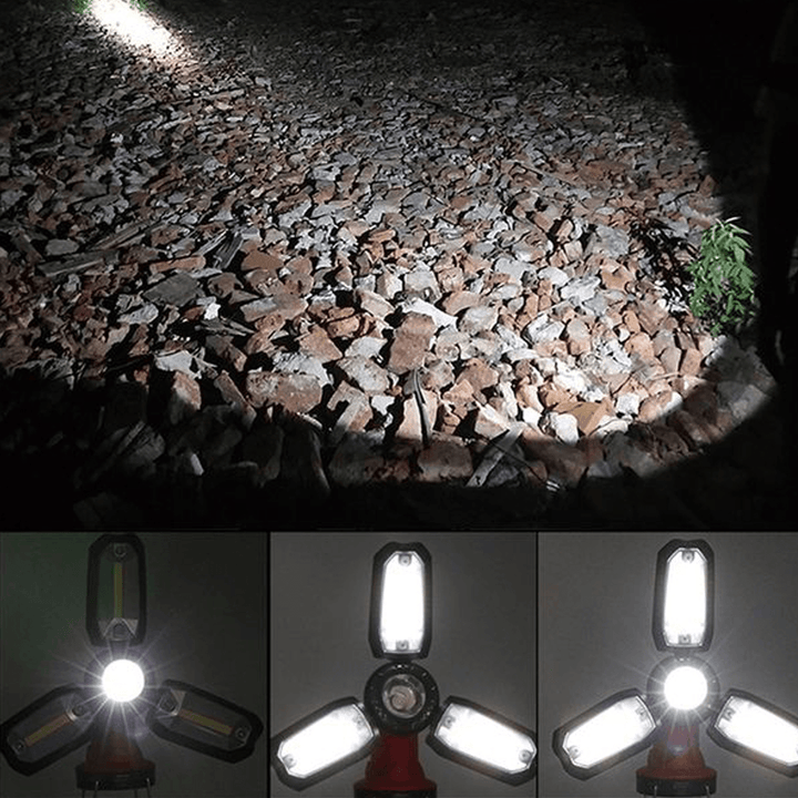 1200Mah Camping Light USB Charging Multi-Angle Adjustable 6 Modes LED Flashlight Emergency Lantern - MRSLM