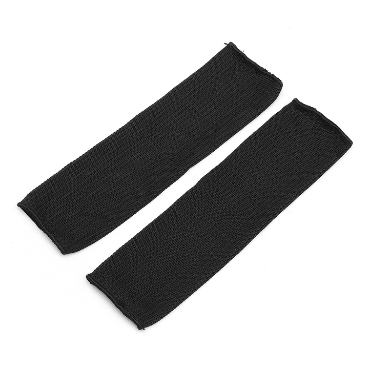 1Pair 35Cm Outdoor Camping Arm Sleeves Stainless Steel Wire Safety Work Anti-Slash Cut Static Resistance Protective Arm Sleeves - MRSLM