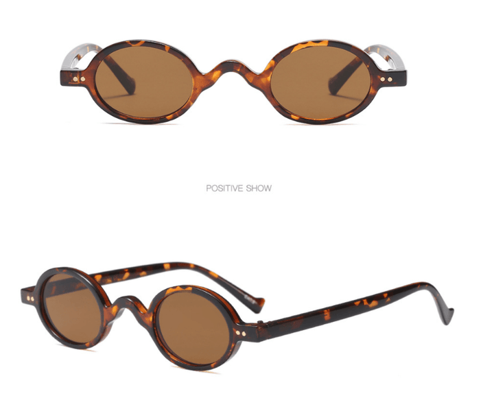 Oval Retro Sunglasses Men Leopard Print - MRSLM