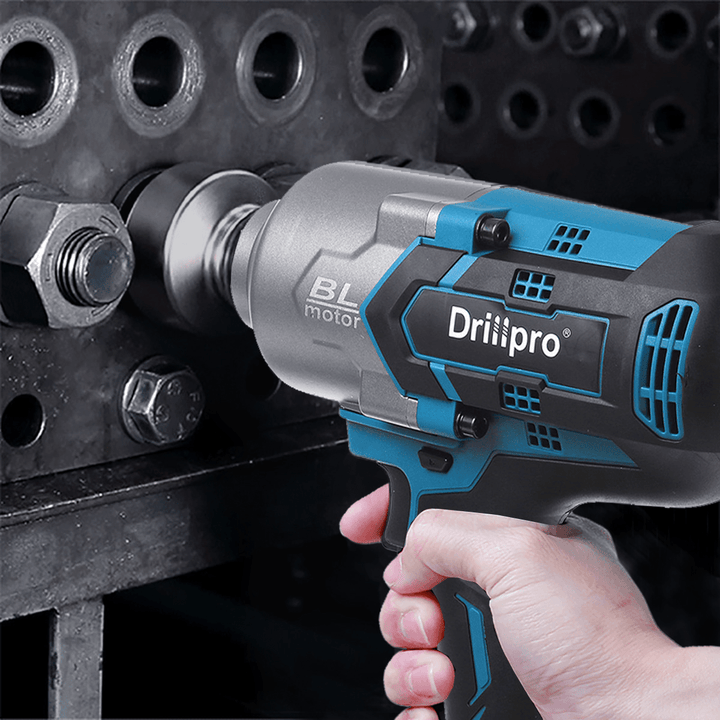 Drillpro 1300N.M Brushless Cordless Electric Impact Wrench 3 Speeds for Makita 18V Battery Heavy Equipment Repair Tool - MRSLM