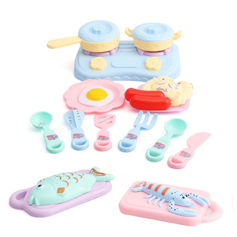 Kids DIY Kitchen Play Toys Simulation Kitchen Role Play Children Cooking Toys Gift - MRSLM