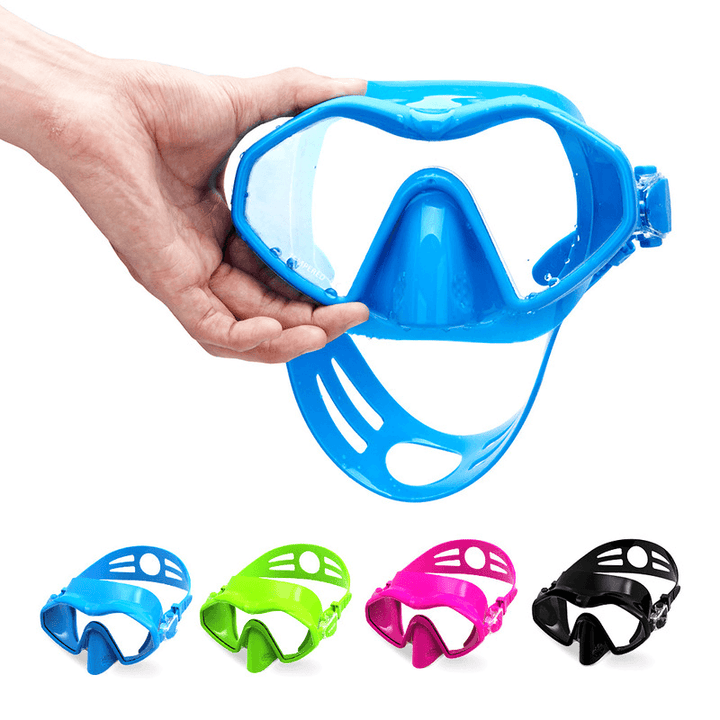 Hhaosport M6113 Diving Mask Snorkel Mask Adjustable Silicone Free Diving Anti-Leak Anti-Fog Diving Goggles Swimming Mask - MRSLM