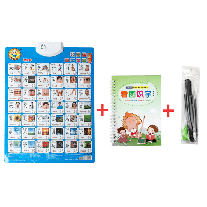 Baby Audio Wall Chart, Point to Read Pronunciation Toys - MRSLM