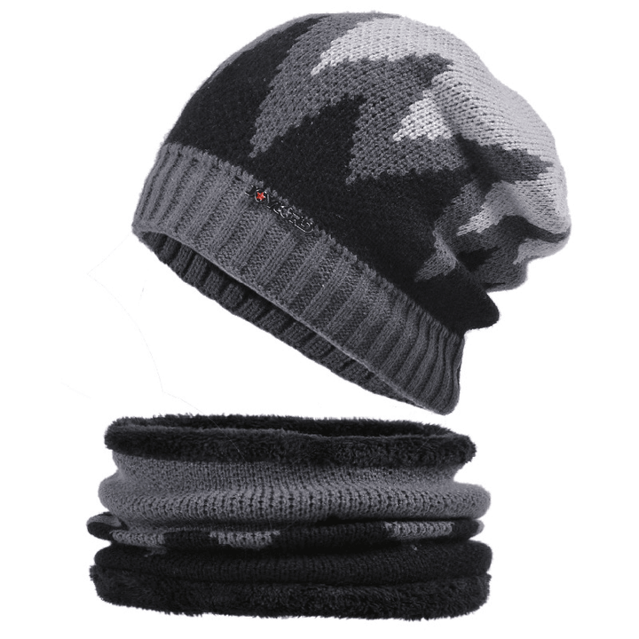 Men'S Winter Flame Knitted Wool Hat Fashion All-Match - MRSLM