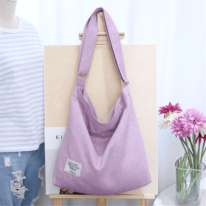 12L Women Large Canvas Handbag Shoulder Bag Tote Ladies Girl School Travel Bag - MRSLM